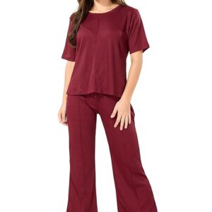 soulemo solid tunic with trousers co ords for women/cord set for women 1695